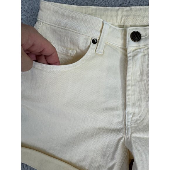 True Religion Womens Pale Yellow Denim Shorts NWT Size 24 Made In Italy - Picture 16 of 16